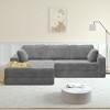 NicBex Couches for Living Room L shape Modular Sectional Sofa Left Sofa Seat Corduroy Upholstered Compressed Sofa Couch Unfold Into a Bed - 3 of 4