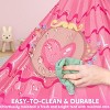 Pink Castle Princess Play Tent for Kids Toddler Girls Age 2-6, Pop Up Kids Tent  Indoor Outdoor Playhouse Tent Little Girl Christmas Birthday Gifts - 4 of 4