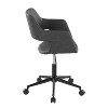 Sapphtopaz Modern Office Chair with Open Back Upholstered Height Adjustable Swivel Task Chair with Matel Base Vanity Chair for Home Office - 4 of 4