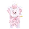 Hudson Baby Infant Girl Cotton Layette Set, Cutie Bear - 2 of 4