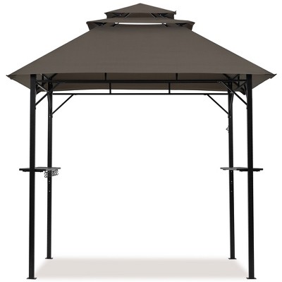 Yaheetech Outdoor Grill Gazebo Patio Gazebo, Brown : Target