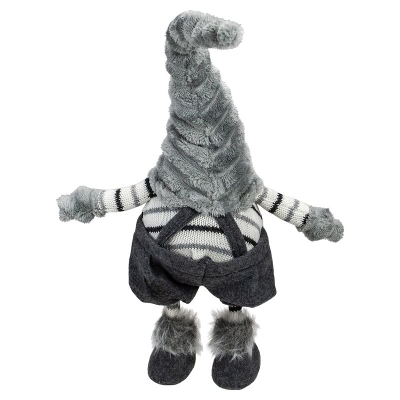 Northlight 18" Gray and White Bouncy Gnome Tabletop Figure Christmas Decoration, 4 of 5