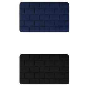 Unique Bargains Memory Foam Absorbent Non-Slip Dry Fast Bath Mats for Bathroom Floor 2 Pcs - 1 of 4