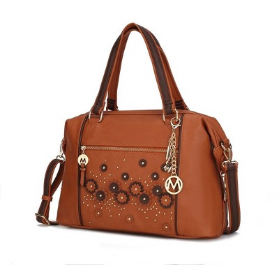 MKF Collection Francis Tote Women's handbag 3-D flowers with Keychain by Mia K