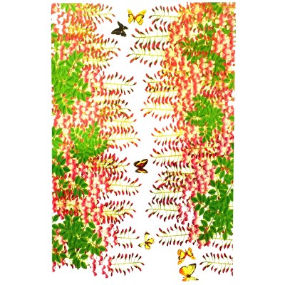 Slickblue Decorative Flower Curtain Wall Decals – Vinyl Art for Living Room & Bedroom – 23.6x35.4 Inch Stickers
