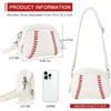 FATMOON Baseball Crossbody Purses for Women Mom Sport Small Baseball Shoulder Bag Vegan Leather Softball Handbags - 2 of 4