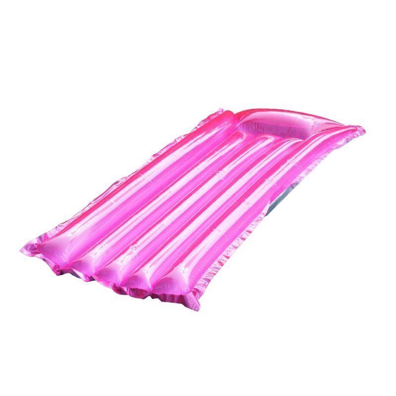 Swim Central 72" Pink Inflatable Reflective Sun tanner Pool Float, 1 of 4