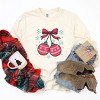 Christmas Ornaments Sketched Snowflakes - Women's Garment Dyed Long Sleeve Graphic T-Shirt - 3 of 4
