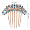 Unique Bargains Women's Rhinestone Inlaid Flower Hair Comb 3.54"x3.54" 1 Pc - 4 of 4