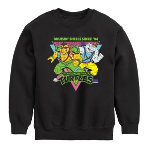Boys' - Teenage Mutant Ninja Turtles - 80s Bebop Rocksteady Graphic Long Sleeve Fleece Sweatshirt - 1 of 4