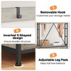 70 Inch Coat Rack Shoe Bench with 8 Removable Hooks and Top Shelf, Industrial Hall Tree with Bench and Shoe Storage for Entryway, Mudroom - 2 of 4