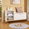 VECELO Storage Bench, 2-Tier Flip Drawers for Entryway Shoe Rack Organizer, Removable Seat Cushion - 4 of 4