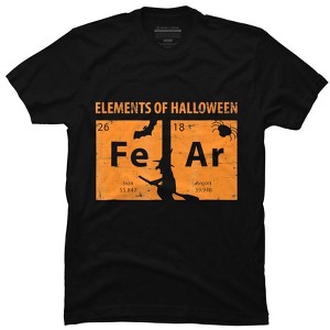 Men's Design By Humans Elements Of Halloween Tee (FeAr) Periodically By Luckyst T-Shirt - 1 of 4