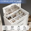 AMERLIFE Modern High Gloss Dressers with Storage Drawers, Elegant Bedroom Storage Organizer - 3 of 4