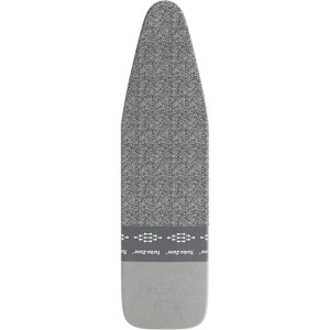 Bartnelli Cotton 54"x15" Ironing Board Cover, Scorch-Resistant, Park & Turbo Zone, Denim Gray - 1 of 4