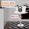 FDW Bar Stool Height Adjustable Swivel Stool with Back PU Leather Kitchen Counter Stools Set of 2 Dining Chairs - 3 of 4
