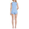 Lands' End Women's Cooling 3 Piece Pajama Set - Robe Tank and Shorts - 2 of 4
