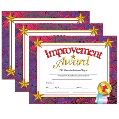 Hayes 8.5" x 11" Improvement Award Certificate (H-VA688-3) 