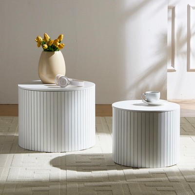 Damerin 2-Piece MDF Nested Table Set Coffee Table Set