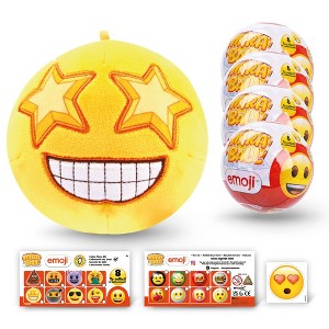 Emoji MiraBall, 3-in-1 Surprise, 4 Pack, Blind Box Toys for Kids - Collectable Pieces - Metal Ball, Plush, Stickers, White Ribbon - 1 of 4