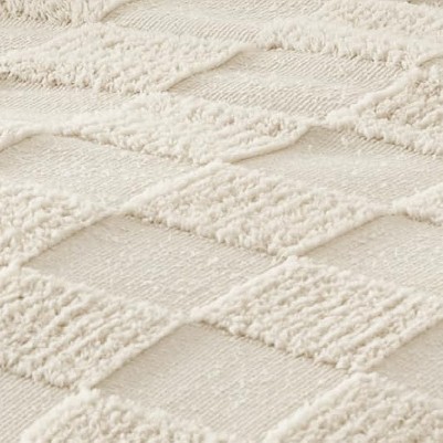 beige - tufted checkboard