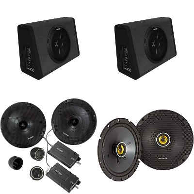 Kicker (2) 11PT250 Powered Sub Enclosure & 46CSS674 6.75" Component, 46CSC674 6.75" Bundle