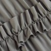 Farmhouse Ruffle Shower Curtain Vintage Ruffled Fabric Gray Decorative Elegant Bathroom Curtain 72x72 Inch - 4 of 4