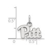 Black Bow Jewelry Sterling Silver Pittsburgh Panthers NCAA Extra Small Pendant - 2 of 3