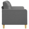 vidaXL Contemporary 2-Seater Sofa in Dark Gray Fabric with Comfortable Cushioning and Sturdy Metal Frame - Indoor Comfort Lounge Seating - 3 of 4