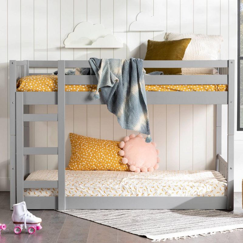 Twin Over Twin Wood Detachable Slat Bunk Bed - Saracina Home, 3 of 18