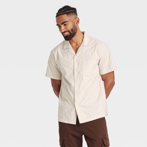 Men's Striped Short Sleeve Button-Down Shirt - Goodfellow & Co™ - 1 of 3