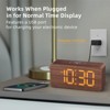 Aoibox Wooden Digital Alarm Clock with Large Numbers, Dimmable Dual Alarm for Bedside Desk, Loud Volume Control, Wood Decor for Home & Gifts - 3 of 4