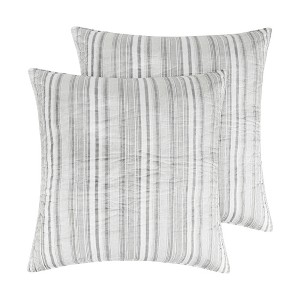 Bondi Stripe Euro Sham Set - Set of Two - Levtex Home - 1 of 3