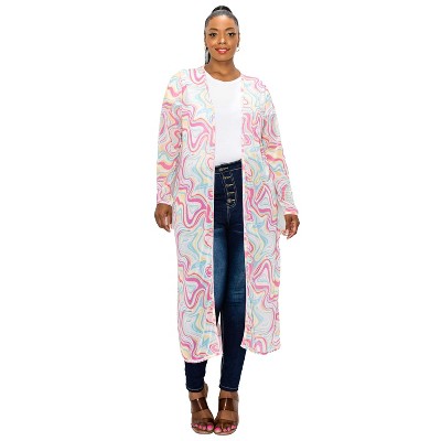 L I V D Women's Vers Marble Mesh Cardigan