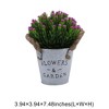 Unique Bargains Artificial Plants Semi-circle Baby's Breath Plastic 3.94"x3.94"x7.48" 1 Pc - 3 of 4
