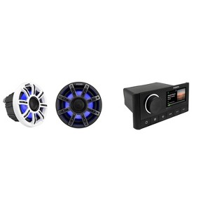 Kicker 51MSC654 - MSC 6.5-Inch Premium Marine 4-Ohm LED Coaxial System, Pair , Bundled with MS-RA670 Apollo Marine Receiver - 1 of 4