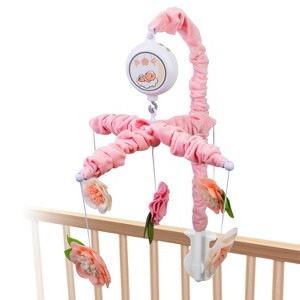 Babyluv"Musical Crib Mobile for Baby Girls with 12 Melodies, Flower Rattles, 3 Modes & Volume Control"Pink - 1 of 4