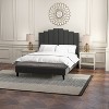 Boeotia Tufted Upholstered Platform Bed with Headboard and Footboard| ART OF LIVING DESIGNS-GREY - 4 of 4