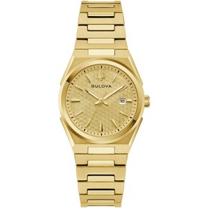 Bulova Ladies Quartz Dress Classic Watch, Gold-Tone Stainless Steel Bracelet, Champagne Dial, Calendar - 1 of 3