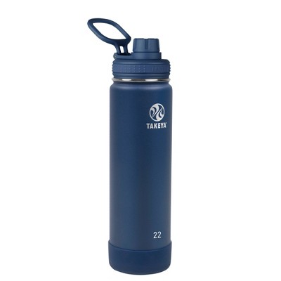 Image of Takeya 22oz Actives Insulated Stainless Steel Water Bottle with Spout Lid - Midnight