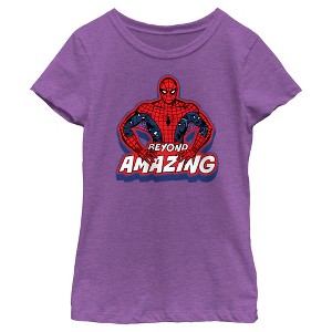 Girl's Spider-Man: Beyond Amazing Retro Pose T-Shirt - 1 of 4