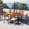 Tangkula 7-Piece Patio Furniture Set Outdoor Dining Chair Set for 6 w/ Acacia Wood & Metal Frame - 2 of 4