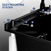 winado Plastic Wall-Mounted Utility Sink With Wall Bracket in Black - 3 of 4