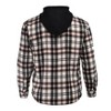 WearFirst Men's Shearling Fleece Lined Flannel Zipper Hoodie Jacket - 3 of 4