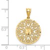 Black Bow Jewelry 14K Yellow Gold Textured & Diamond Cut Filigree Circle Pendant, 19mm - 4 of 4