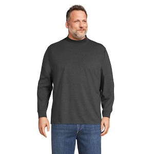 Lands' End Men's Super-T Mock Turtleneck - 1 of 4