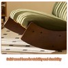 Comfortable Glider Rocking Chair Upholstery Glider Chair Solid Wood Frame Multiple Settings Accent Reading Chair - 4 of 4