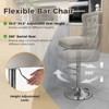 Tangkula 4 PCS Dutch Velvet Bar Stool w/ Footrest Electroplated Metal Base & Anti-Slip Ring - 4 of 4
