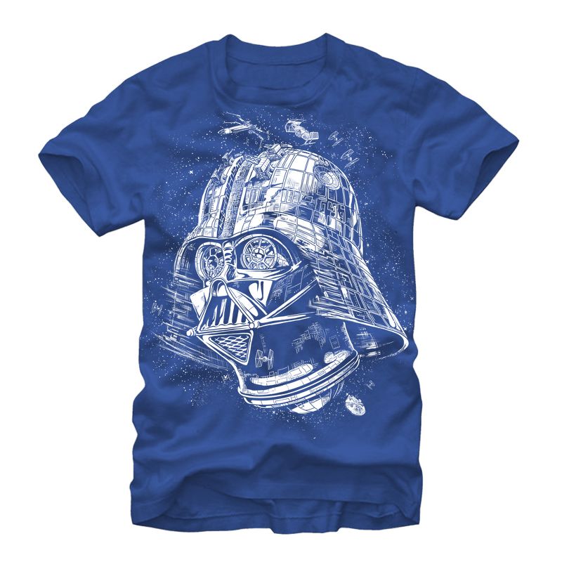 Men's Star Wars Vader Death Star T-Shirt, 1 of 5