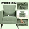 TiramisuBest Modern Chenille Accent Chair Mid-Century Fabric Lounge Chair Pillow Wood Legs Anti-Slip Footpad Living Room Bedroom - 3 of 4